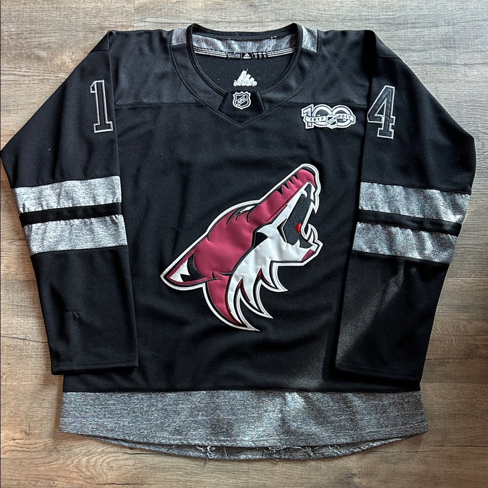 Phoenix Coyotes NHL Adidas Keller #14 Black Jersey Size 52